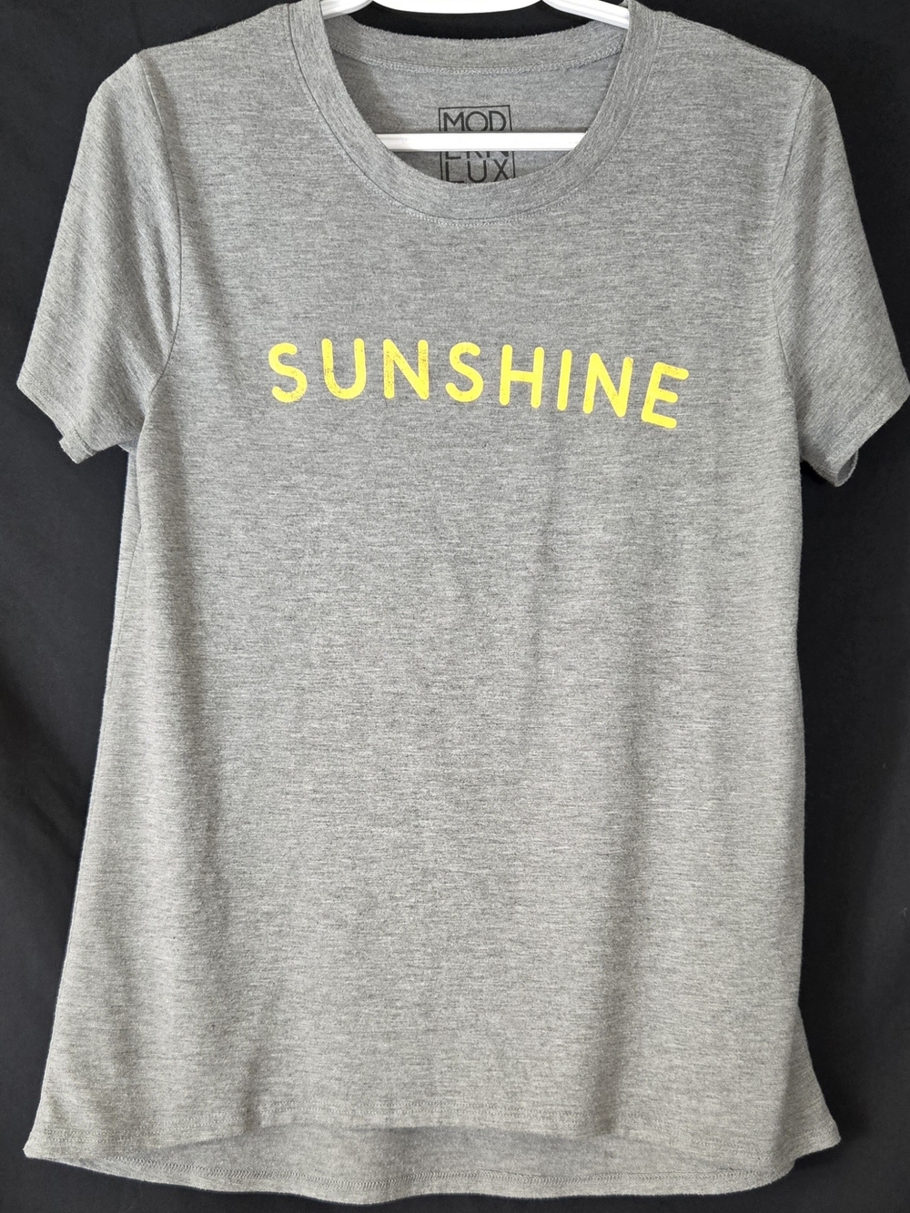 Mod Lux Woman's Grey 'Sunshine' Tee#683